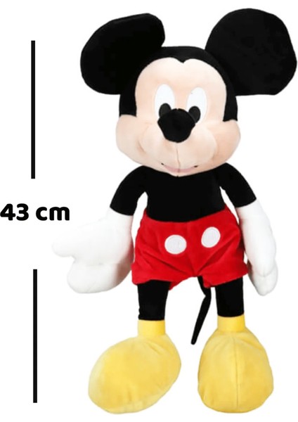 Mickey Core Peluş Büyük Boy 43 Cm. Lisanslı - Yumuşacık Bir Arkadaş!