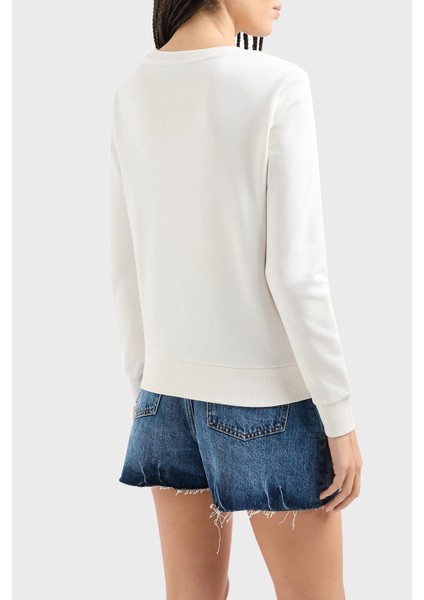 Pamuklu Regular Fit Bisiklet Yaka Sweat Bayan Sweat 3DYM92 Yjfdz 1125 fiyatları