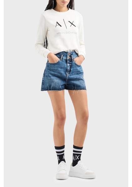 Pamuklu Regular Fit Bisiklet Yaka Sweat Bayan Sweat 3DYM92 Yjfdz 1125 modelleri