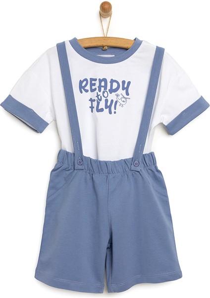 Read To Fly Şort Salopet-Tshirt Erkek Bebek