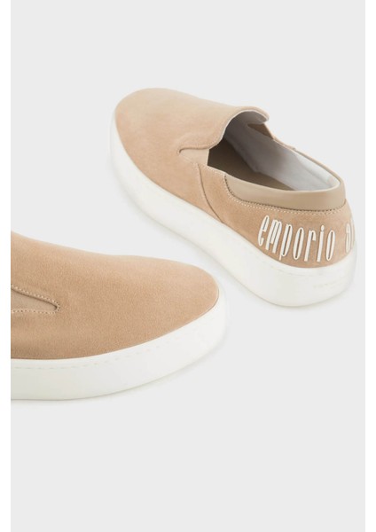 Logolu Süet Loafer Ayakkabı Kadın Ayakkabı X3Y007 XR158 00085 indirimleri