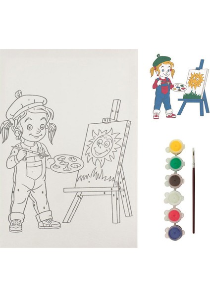 Rozitoys BTS22 Boyama Tuval Sayılı Set 25x35