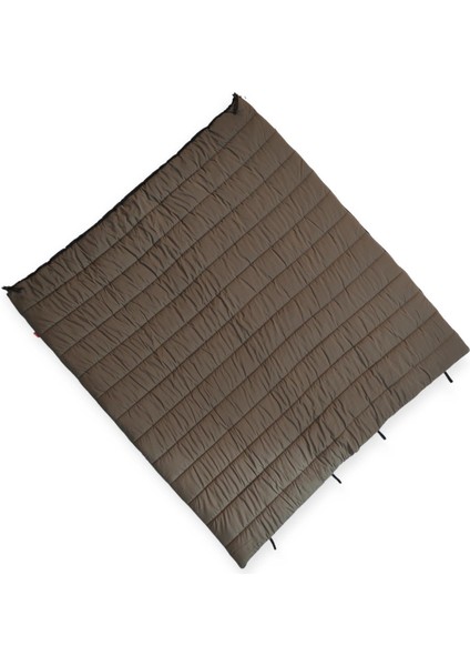 2 - 4 kg Hati 350 Kahverengi -15 Derece Birleşebilir Çift Kişilik Yastıklı Uyku Tulumu Yetişkin Uyk