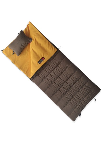 1,5 - 3 kg Oga 350 Kahverengi -15 Derece Birleşebilir Long Yastıklı Uyku Tulumu -50/0 Arası 4 Mevsi