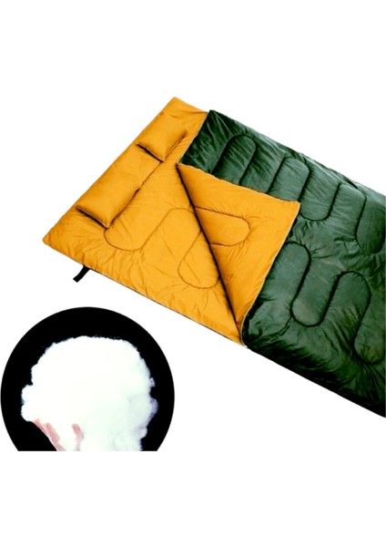2 Kişilik Çift Kişilik Uyku Tulumu-Siyah Dikdörtgen Yetişkin Uyku Tulumu 1,5 - 3 kg Sentetik Dolgu