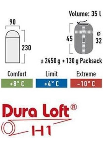 4 Mevsim Dundee 4 -10 ° C Uyku Tulumu Bej Mumya