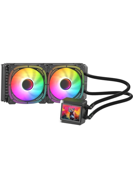 Skadi Elite LCD 240 Argb 240MM Sıvı Işlemci Soğutucu Am5 ve LGA1700 Uyumlu