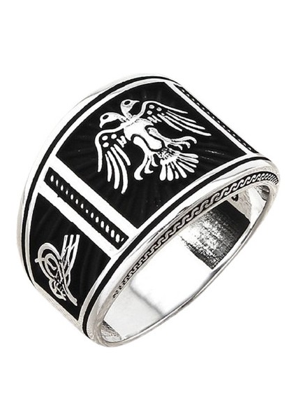 Erkek Yüzük Gümüş 925SELÇUKLU Kartalı