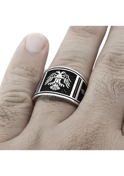 Erkek Yüzük Gümüş 925SELÇUKLU Kartalı fiyatları