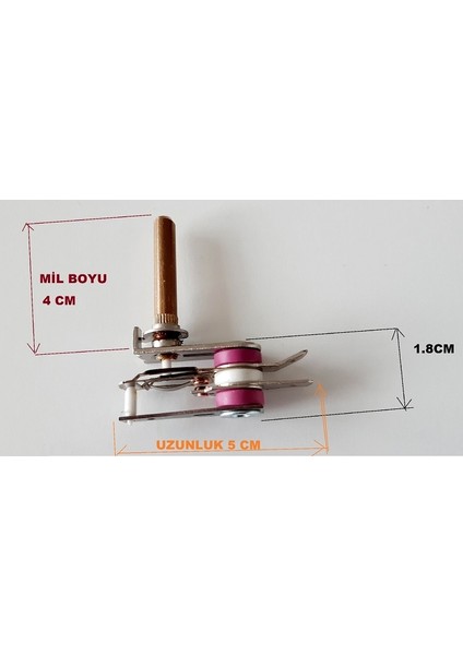 Uyumlu Tost Makinesi Termostat , Ayar Mil Uzunluğu 4 cm 10 Amper