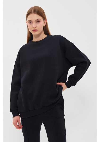 Kadın Olivia Oversize Basıc Sweatshırt