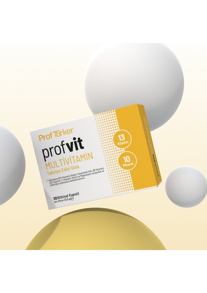 Profvit Multivitamin - 13 Vitamin, 10 Mineral ve Bitkisel İçerikli Takviye