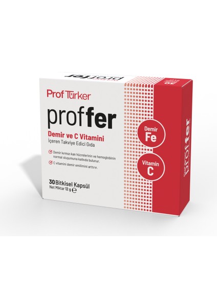 Proffer - Demir ve C Vitamini İçeren Gıda Takviyesi