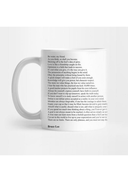 Bruce Lee Alıntıları Kupa Bardak