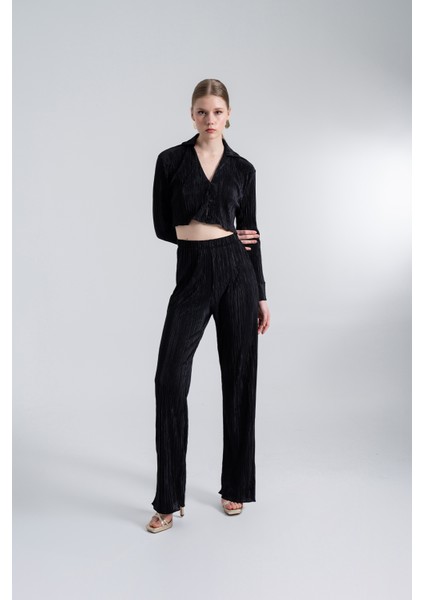 Beli Lastikli Esnek Comfy Pantolon Siyah modelleri