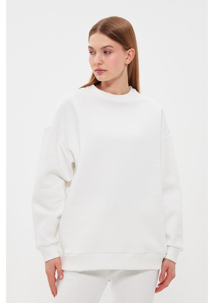Kadın Olivia Oversize Basıc Sweatshırt