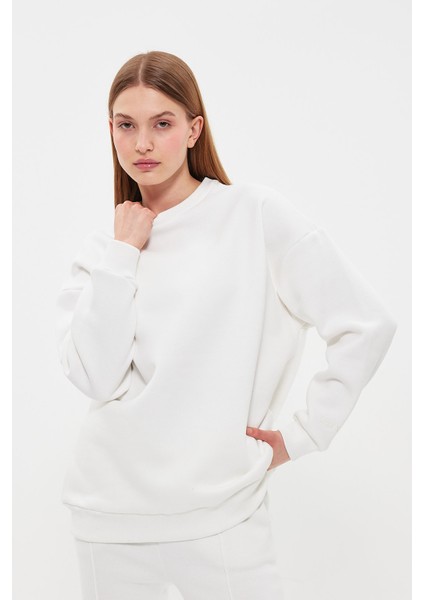 Kadın Olivia Oversize Basıc Sweatshırt