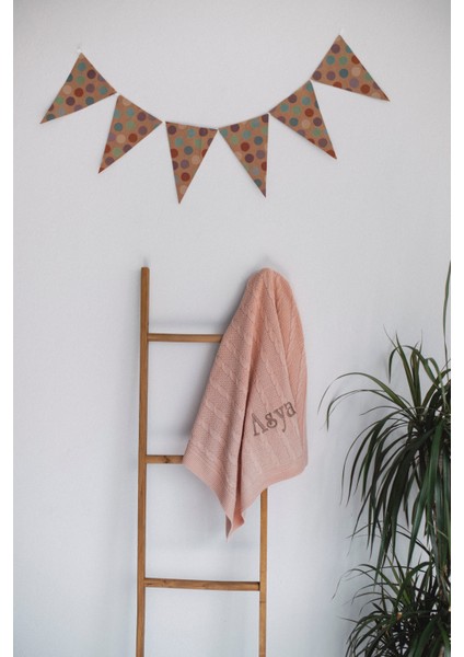 Bebek Battaniyesi Kişiye Özel Isimli Nakışlı Desenli Triko Örgülü Pembe Bebek Hediyesi modelleri