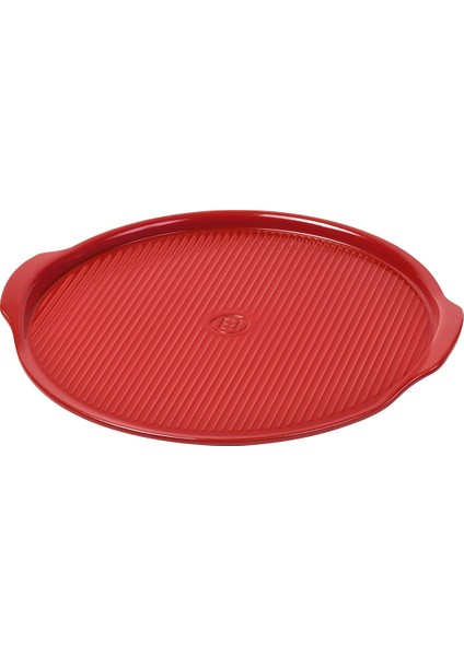 Pizza Fırın Kabı Yuvarlak 40 cm Kırmızı/burgundy