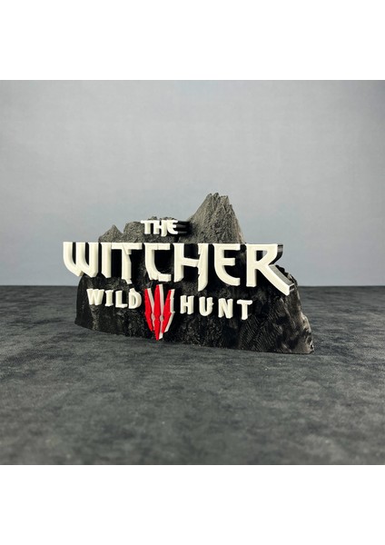 The Witcher 3: Wild Hunt Siyah Beyaz Logo Figür - Koleksiyon İçin Özel