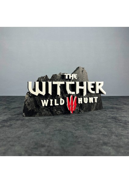 The Witcher 3: Wild Hunt Siyah Beyaz Logo Figür - Koleksiyon İçin Özel