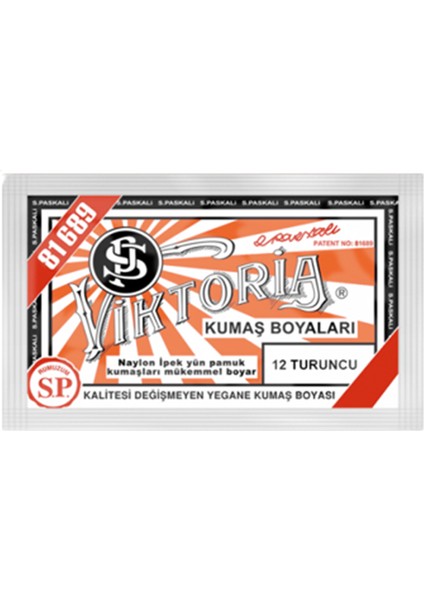 Kumaş Boyası Turuncu Renk 200 gr Pamuk İpek Yün Kumaşlar İçin Uygun