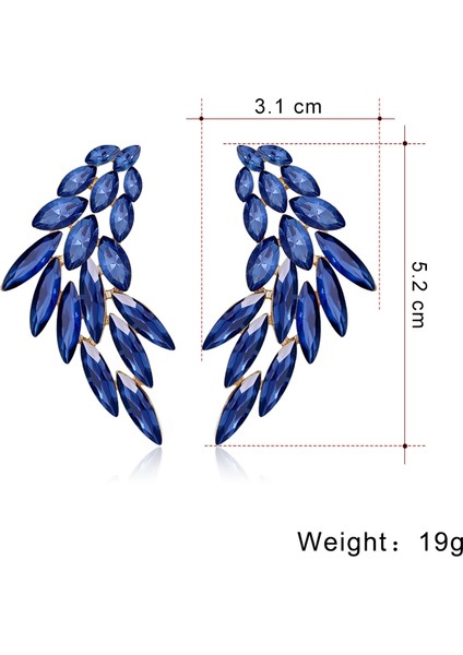 Renkli Kanatlar Damızlık Küpe Akrilik Kristal Taş Kadın Delici Küpe Trendy Düğün Takı Noel Hediyesi Stil C (Yurt Dışından) indirimleri