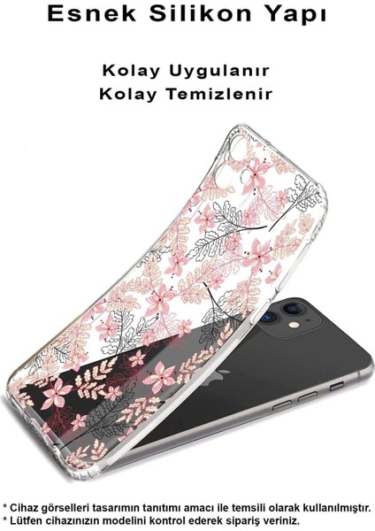 Huawei Y5 2019 Kamera Korumalı Kapak Floral Kırmızı Tasarımlı Şeffaf Kılıf fiyatları