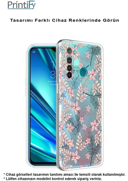Huawei Y5 2019 Kamera Korumalı Kapak Floral Kırmızı Tasarımlı Şeffaf Kılıf fırsatları