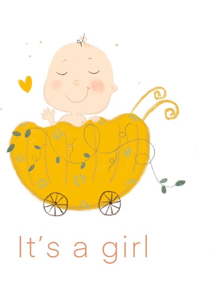 Konsept Tebrik Kartı- It’s A Girl