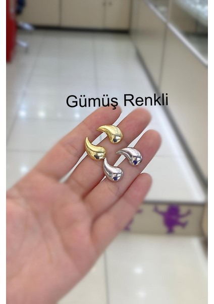 Gümüş Damla Model Taşsız Küpe DLP2E156C3
