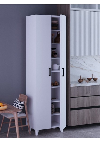 8 Raflı 2 Kapaklı 16R Çok Amaçlı Dolap