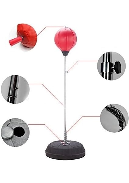 Ckspor Yüksekliği Ayarlanabilir Boks Standı Punching Ball ve Eldiven  Seti  CKS103