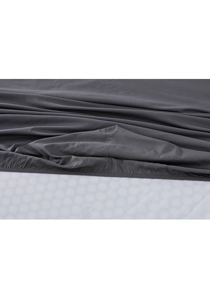 Colourful Fitted Çarşaf Tek King Size - Antrasit