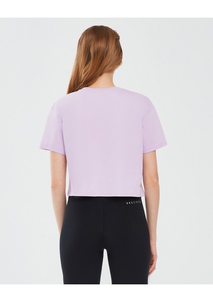 Graphic T-Shirt W Short Sleeve Kadın Lila Tshirt S221460-505 modelleri