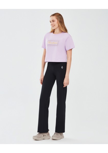 Graphic T-Shirt W Short Sleeve Kadın Lila Tshirt S221460-505 fırsatları