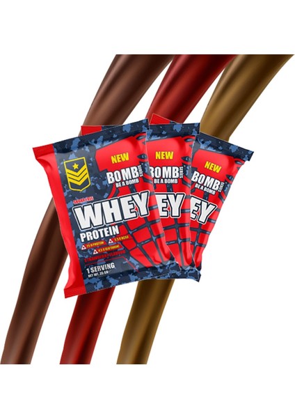 Bomb Series Whey Protein Şase 3 Mix Flavour 72 Şase