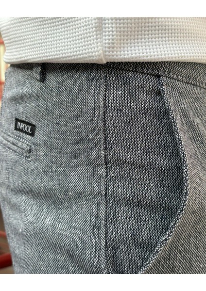 Erkek, Bel Bağcıklı, Old Money, Pamuklu, Keten Dokuma Şort 24INP281 fırsatları