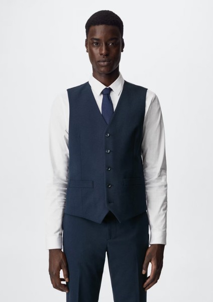 Man Slim Fit Takım Elbise Yeleği