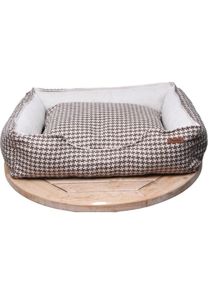 Elite (L) Yıkanabilir Yatak 75*65*18CM Kahve-Beyaz