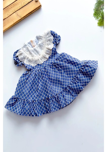 Yazlık Elbise Kısa Kollu Tüllü Tütü Astarlı Kız Çocuk Elbise