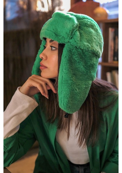 Peluş Trapper Şapka 8002 Yeşil modelleri