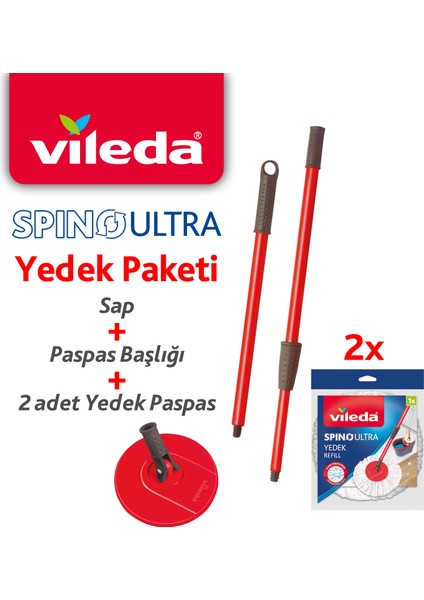 Spino Ultra Yedek Sap + Başlık + 2 Adet Yedek Paspas Paketi