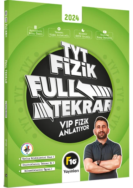 F10 Yayınları TYT Fizik Full Tekrar Video Ders Kitabı