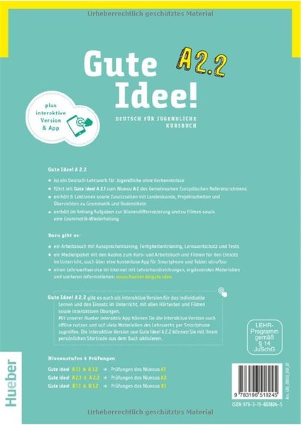 Gute Idee! A2.2 Kursbuch - Arbeitsbuch Plus Interaktive Version Deutsch Für Jugendliche