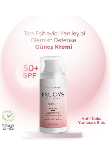 Sunscreen Cream 50 Spf - Ton Eşitleyici Yenileyici Blemish Defense Güneş Kremi