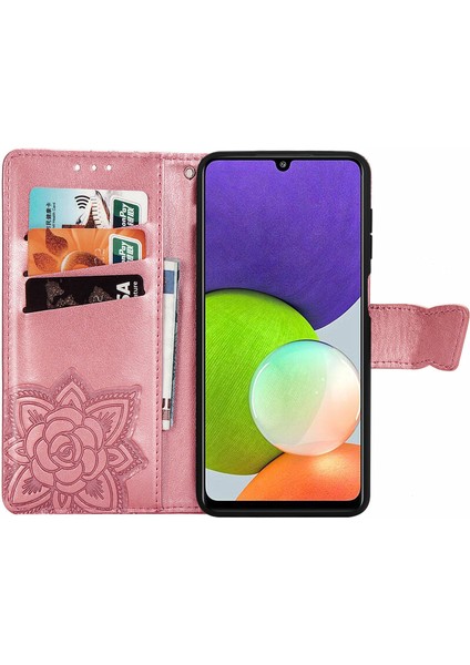 Galaxy A22 4g Kelebek Kanatları Flip Darbeye Dayanıklı Deri Telefon Kılıfı (Yurt Dışından) fırsatları