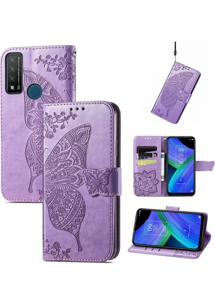 Tcl 20 R 5g Kelebek Kanatları Flip Darbeye Dayanıklı Deri Telefon Kılıfı (Yurt Dışından)