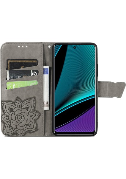 Infinix Note 11 Pro Kelebek Kanatları Flip Darbeye Dayanıklı Deri Telefon Kılıfı (Yurt Dışından)