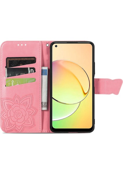 Realme 10 Kelebek Kanatları Flip Darbeye Dayanıklı Deri Telefon Kılıfı (Yurt Dışından)